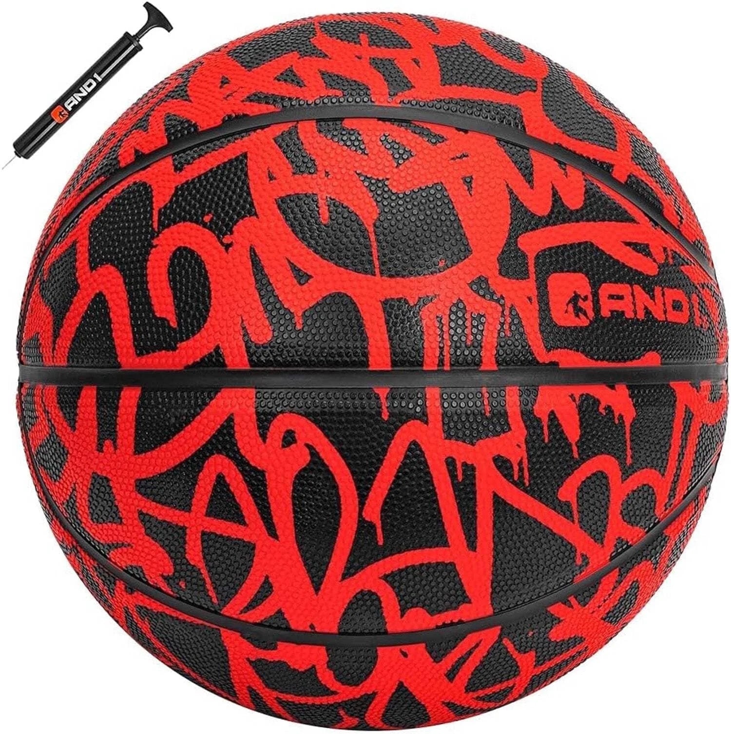 Fantom Graffiti Rubber Basketball, Size 7 (29.5"), Deep Channel Construction, Indoor/Outdoor Use