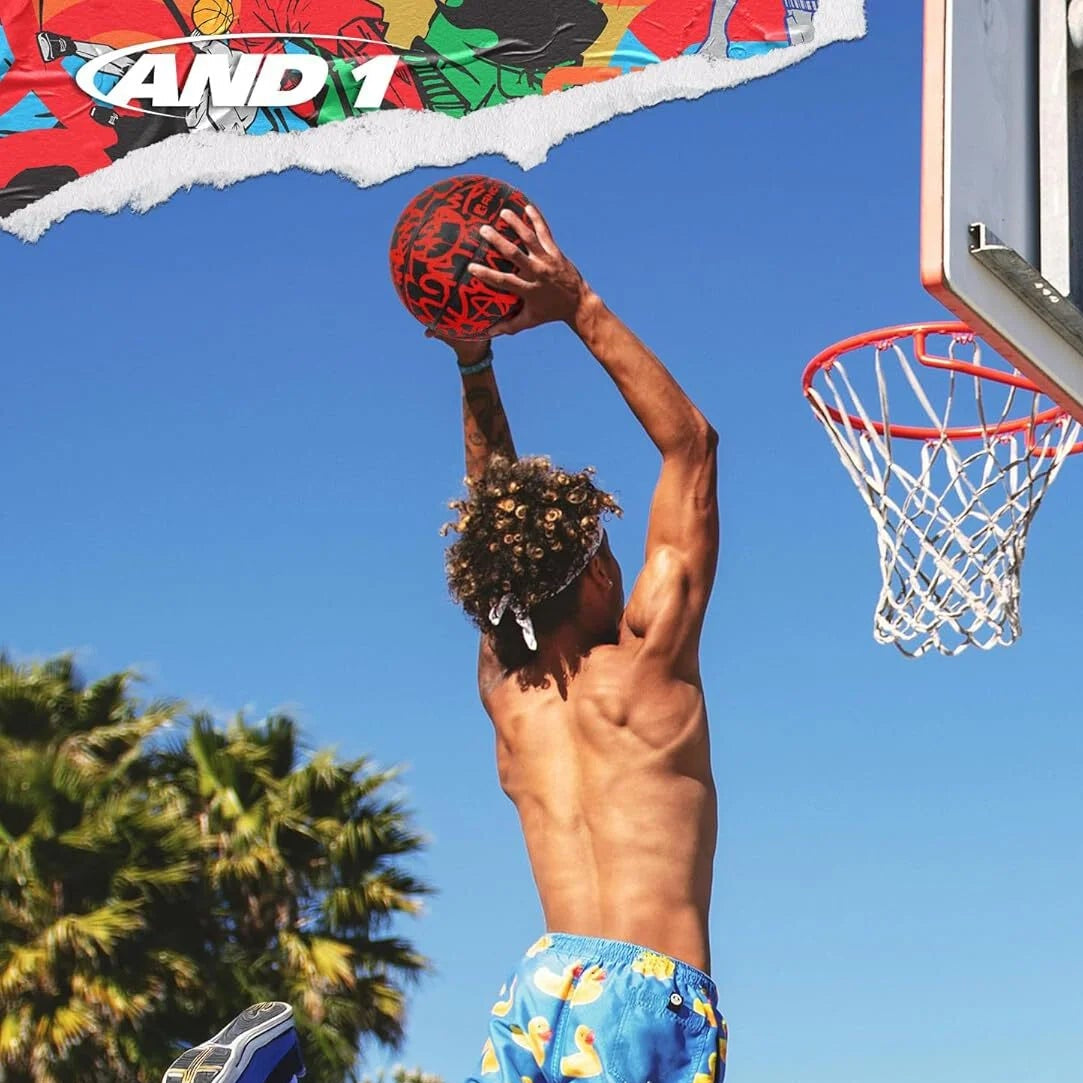 Fantom Graffiti Rubber Basketball, Size 7 (29.5"), Deep Channel Construction, Indoor/Outdoor Use